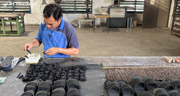 masalah material eva pada produksi sandal