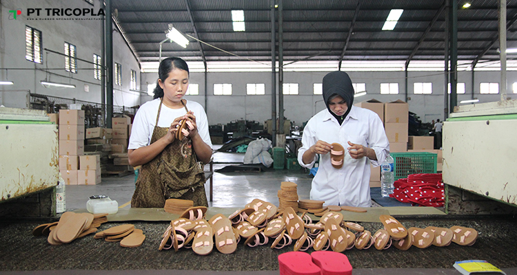 eva foam untuk produksi sandal